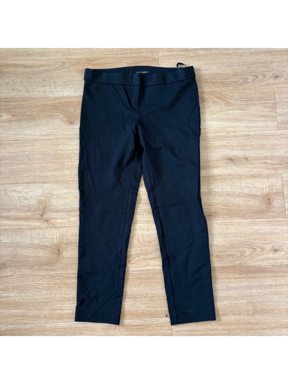 Amanda + Chelsea Mid Rise Ankle Slim Trouser Pants Black Navy Women’s Size 4